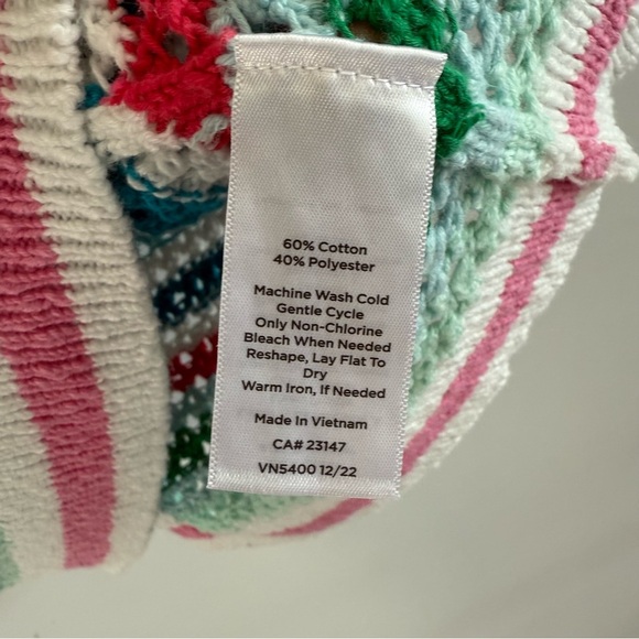 Talbots Multicolor Cotton Knit Tank Top, Size M - Picture 5 of 5